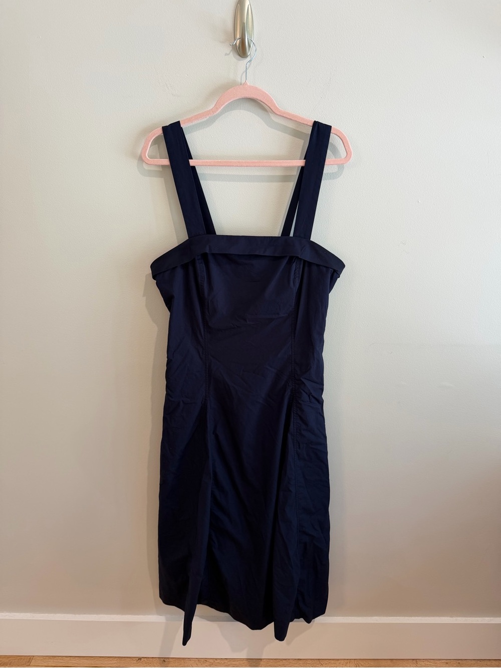 Banana Republic Navy Square-Neck Midi Dress with Wide Straps
